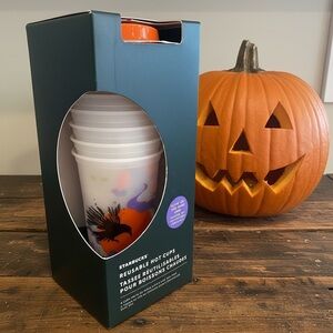 Starbucks Glow-in-the-Dark Reusable Cups - Black and Orange